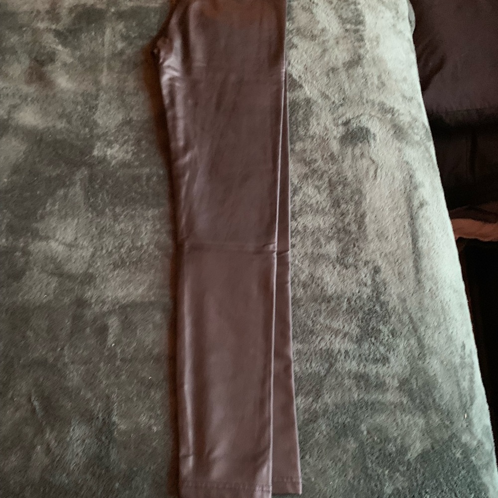Pleather leggings with fleece inside